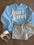 Jesus Saves Mock Neck Pullover