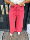 Hall Pass Lounge Pants- Ruby