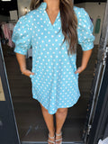 Blue Skies & Polka Dots Dress