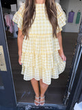 Sweet Sunshine Gingham Dress