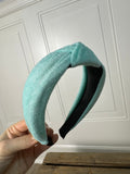 Teal terry cloth headband