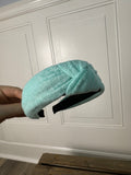 Teal terry cloth headband