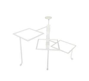triple tier stands—square