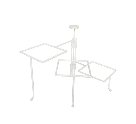 triple tier stands—square