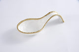 Spoon Rest- Gold & white