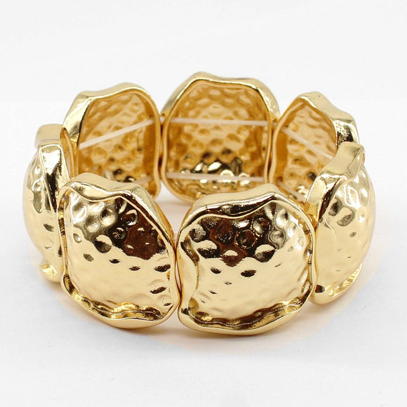 Gold Hammered Textured Circles 1