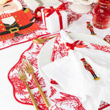 Nutcracker Toile Reversible Scalloped Placemat
