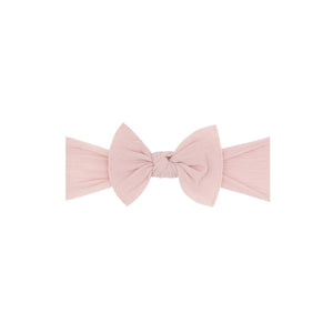 Baby Bling® Itty Bitty Knot small soft nylon bow headband: Antique Pink