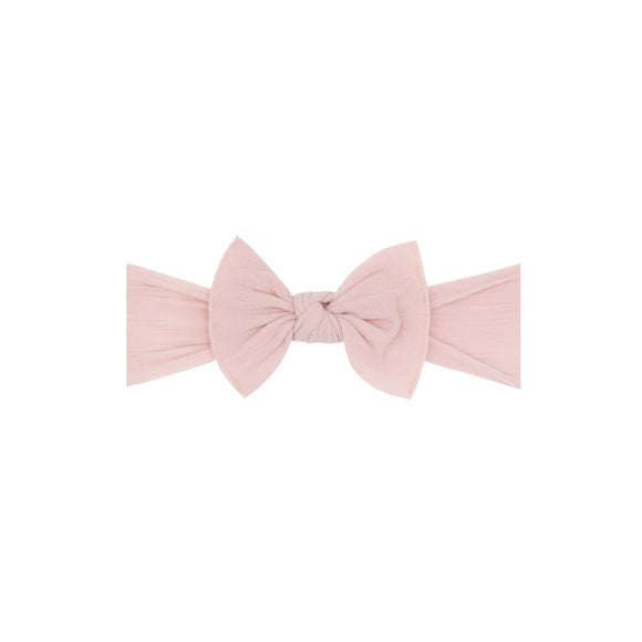 Baby Bling® Itty Bitty Knot small soft nylon bow headband: Antique Pink