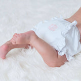 Essentials Monogram Diaper Cover with White Trim: Newborn