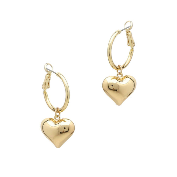 Gold Puffy Heart on a 1