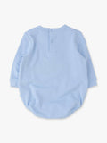 Baby Mallard Skies Applique Sweatshirt Bubble Romper: Blue / 0-3m