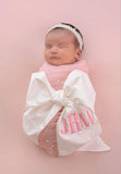 Newborn Bow Sash: Solid Light Pink
