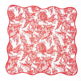 Nutcracker Toile Scalloped Dinner Napkin