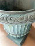 Cast Aluminum Slender French Urn set of 2