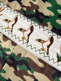 Camouflage Duck Smocking Embroidery Baby Boy Romper: 6M