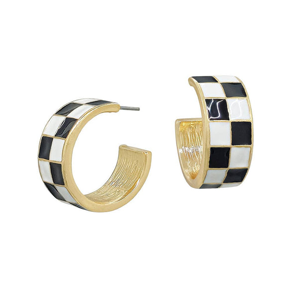 Black and White Checkered and Gold .75