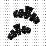 Classic Black Polka Dot Party Medium Claw Clip