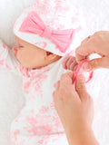 Women's Bubblegum Pink Butterfly Toile Bamboo robe