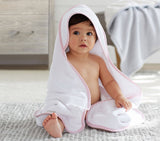 Hooded Terry Cloth Towel Bath Set - Gingham: Pink