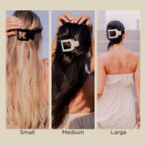 Square Flat Hair Clip | Med. | Tortoise