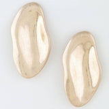 Hammered Abstract Ripple Drop Earrings: GD
