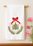 Nutcracker Crest Scalloped Tea Towel