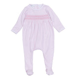 Peek-A-Boo Wishes Smocked Footie - Pink: 3 Months
