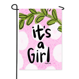 It's a Girl Garden Flag