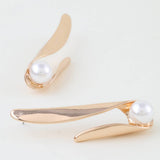 Modern Pearl Stone Wrap Drop Earrings: GCR