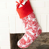 Nutcracker Toile Quilted Stocking