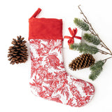 Nutcracker Toile Quilted Stocking