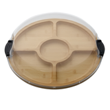 ROUND MAKE AND TAKE BAMBOO tray