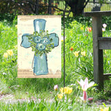 Blue Cross Garden Flag