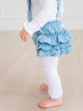 Girls Pink Bows Patterned Footless Ruffle Tights: Pink / 0-6m