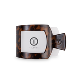 Square Flat Hair Clip | Med. | Tortoise